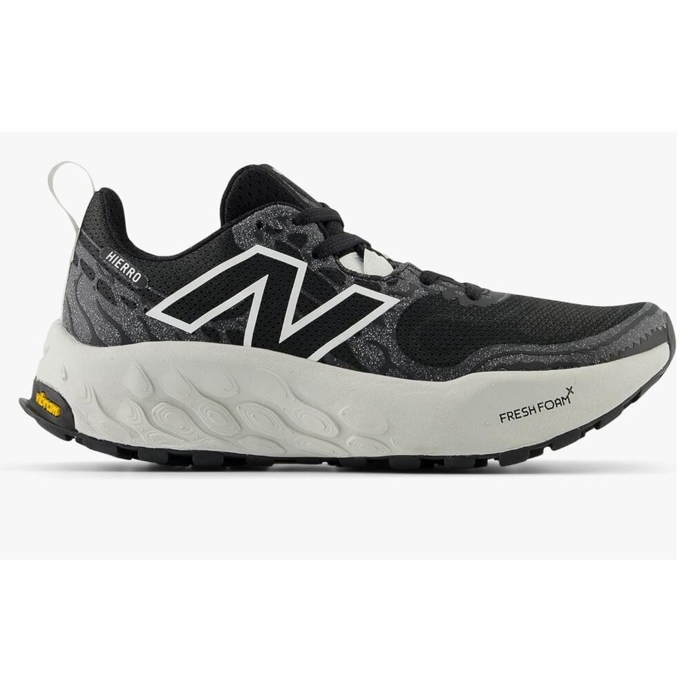 New Balance Black Gray Women's Sneakers Hierro Trail Vibram Fresh Foam 8D Wide